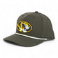 Missouri Tigers 3D Five Panel Classic Rope Hat- Dark Olive Green/ White