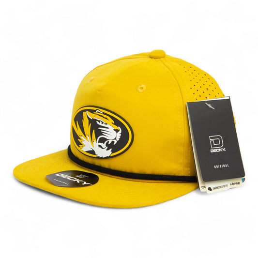 Missouri Tigers 3D Perforated Rope Hat- Biscuit/ Black