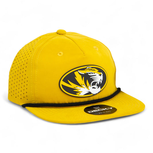 Missouri Tigers 3D Perforated Rope Hat- Biscuit/ Black