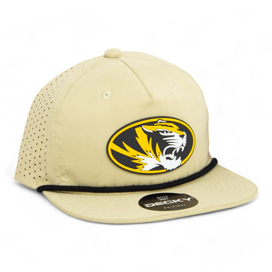 Missouri Tigers 3D Perforated Rope Hat- Birch/ Black