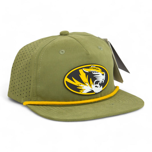 Missouri Tigers 3D Perforated Rope Hat- Loden/ Amber