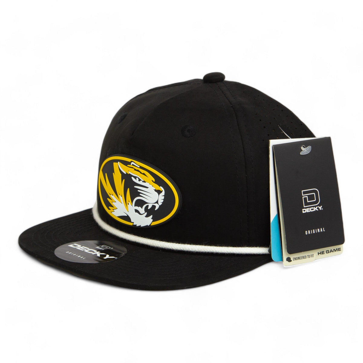 Purdue Boilermaker Special 3D Perforated Rope Hat- Black/ White