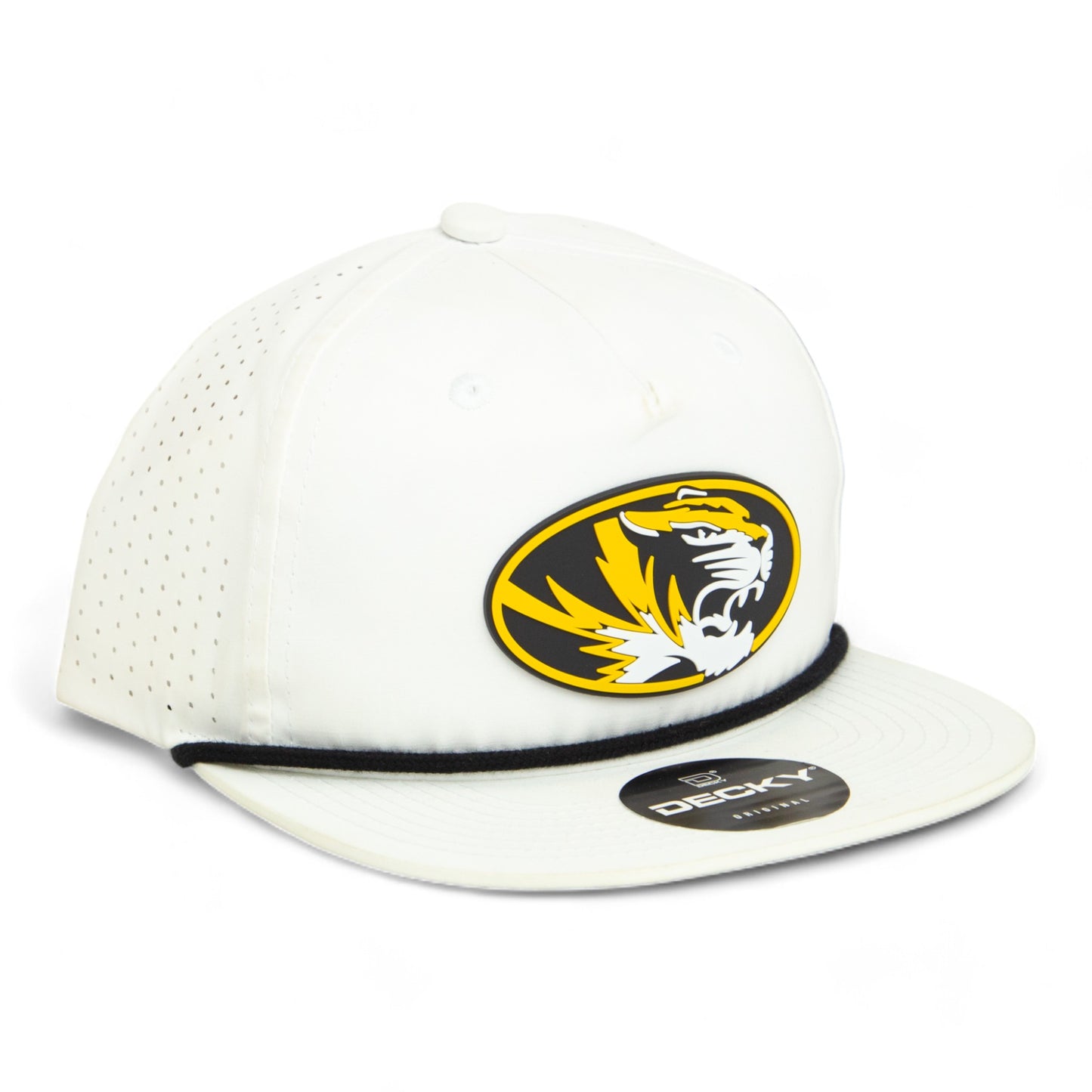 Missouri Tigers 3D Perforated Rope Hat- White/ Black