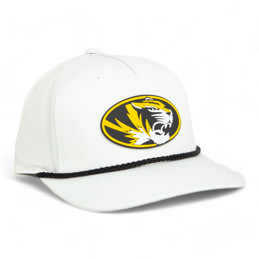 Missouri Tigers 3D Five Panel Classic Rope Hat- White/ Navy