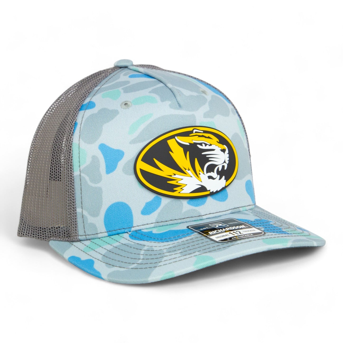 Missouri Tigers 3D Snapback Trucker Hat- Saltwater Duck Camo/ Charcoal