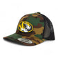 Missouri Tigers 3D YP Snapback Trucker Hat- Army Camo/ Black