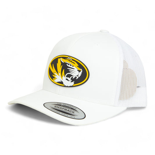 Missouri Tigers 3D YP Snapback Trucker Hat- White