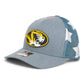 Missouri Tigers 3D Snapback Trucker Hat- Heather Grey/ Stars & Stripes