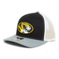 Missouri Tigers 3D Snapback Trucker Hat- Black/ White/ Heather Grey