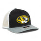 Missouri Tigers 3D Snapback Trucker Hat- Black/ White/ Heather Grey