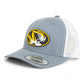 Missouri Tigers 3D YP Snapback Trucker Hat- Heather Grey/ White