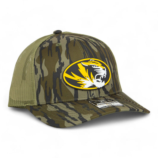 Missouri Tigers 3D Snapback Trucker Hat- Mossy Oak Bottomland/ Loden