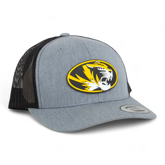 Missouri Tigers 3D YP Snapback Trucker Hat- Heather Grey/ Black