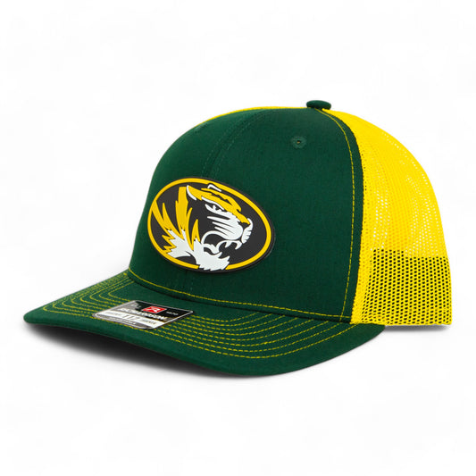 Missouri Tigers 3D Snapback Trucker Hat- Dark Green/ Yellow