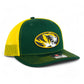 Missouri Tigers 3D Snapback Trucker Hat- Dark Green/ Yellow