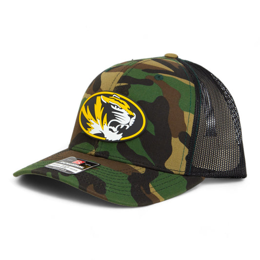 Missouri Tigers 3D Snapback Trucker Hat- Army Camo/ Black