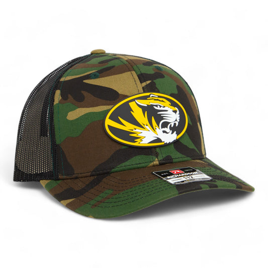 Missouri Tigers 3D Snapback Trucker Hat- Army Camo/ Black