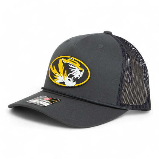 Missouri Tigers 3D Snapback Trucker Rope Hat- Charcoal