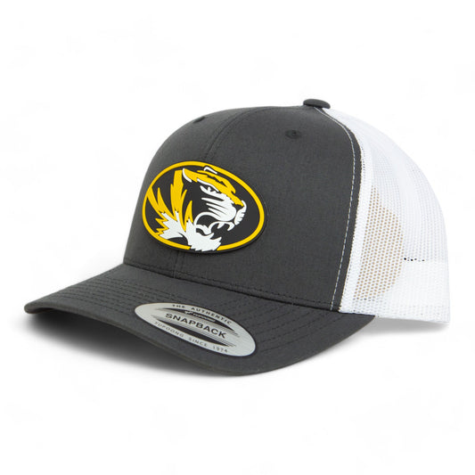 Missouri Tigers 3D YP Snapback Trucker Hat- Charcoal/ White