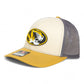 Missouri Tigers 3D Snapback Trucker Hat- Mink Beige/ Charcoal/ Amber Gold