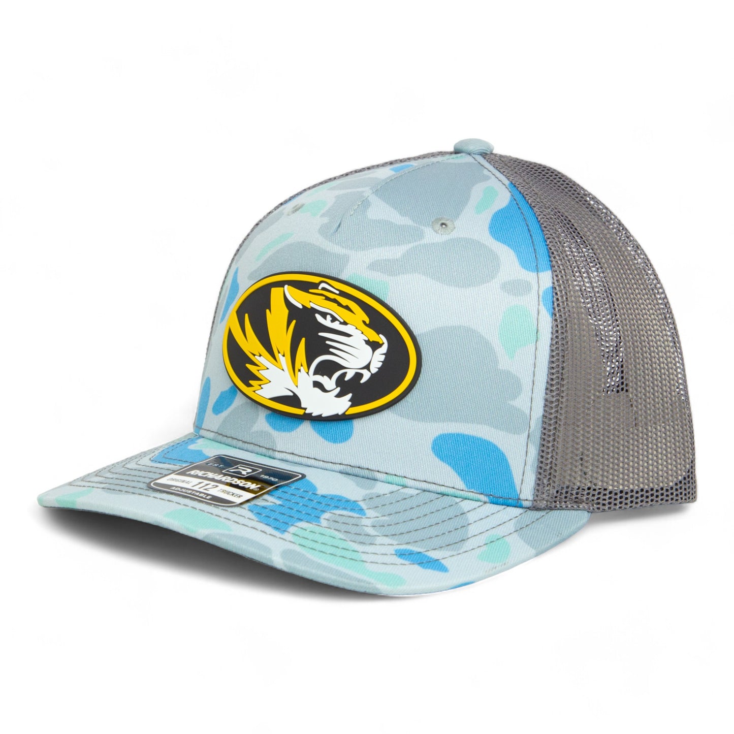 Missouri Tigers 3D Snapback Trucker Hat- Saltwater Duck Camo/ Charcoal