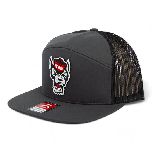 NC State Wolfpack 2024 Final Four 3D Snapback Seven-Panel Flat Bill Trucker Hat- Charcoal/ Black