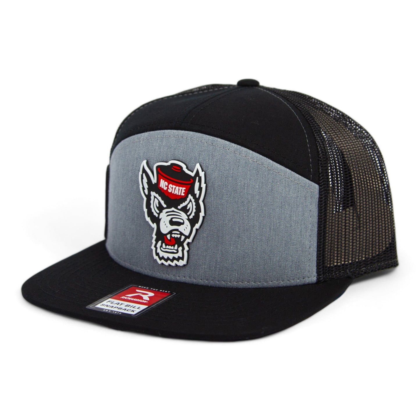 NC State Wolfpack 2024 Final Four 3D Snapback Seven-Panel Flat Bill Trucker Hat- Heather Grey/ Black