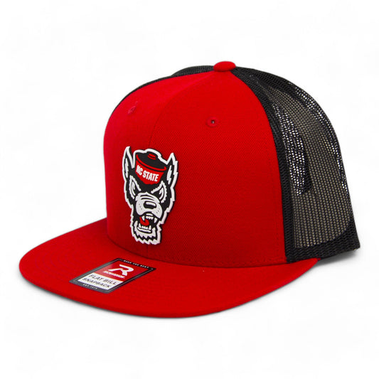 NC State Wolfpack 3D Wool Blend Flat Bill Hat- Red/ Black