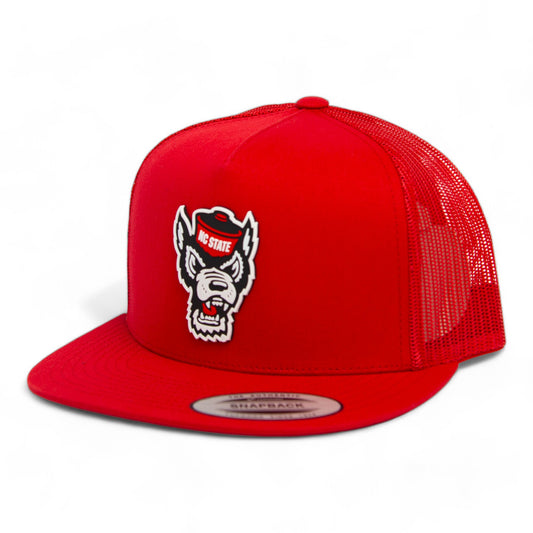 NC State Wolfpack 2024 Men's College World Series 3D YP Snapback Flat Bill Trucker Hat- Red