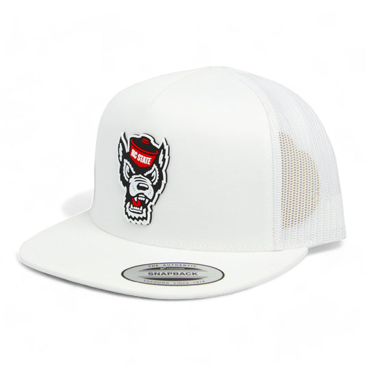 NC State Wolfpack 2024 Men's College World Series 3D YP Snapback Flat Bill Trucker Hat- White