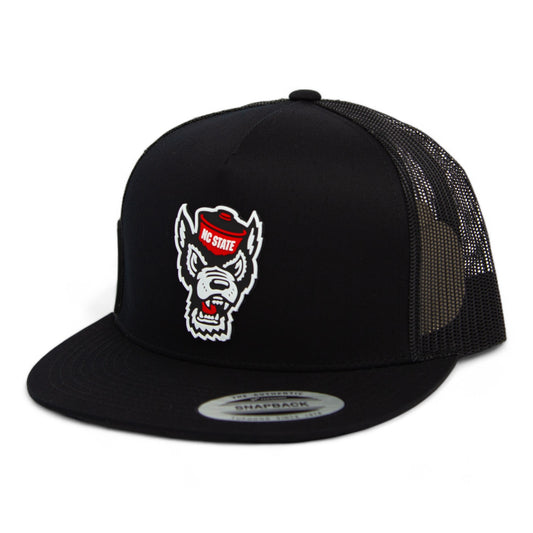 NC State Wolfpack 2024 Men's College World Series 3D YP Snapback Flat Bill Trucker Hat- Black