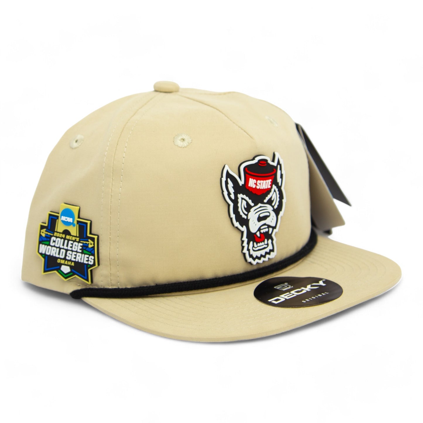 NC State Wolfpack 2024 Men's College World Series 3D Classic Rope Hat- Birch/ Black