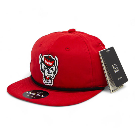 NC State Wolfpack 2024 Men's College World Series 3D Classic Rope Hat- Red/ Black