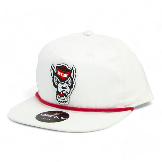 NC State Wolfpack 2024 Men's College World Series 3D Classic Rope Hat- White/ Red