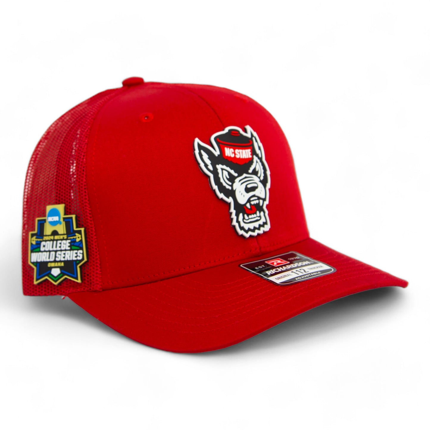 NC State Wolfpack 2024 Men's College World Series 3D Snapback Trucker Hat- Red