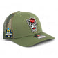 NC State Wolfpack 2024 Men's College World Series 3D Snapback Trucker Hat- Loden/ Green Camo