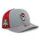 NC State Wolfpack 2024 Men's College World Series 3D Snapback Trucker Hat- Heather Grey/ Red