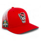 NC State Wolfpack 2024 Men's College World Series 3D Snapback Trucker Hat- Red Fade