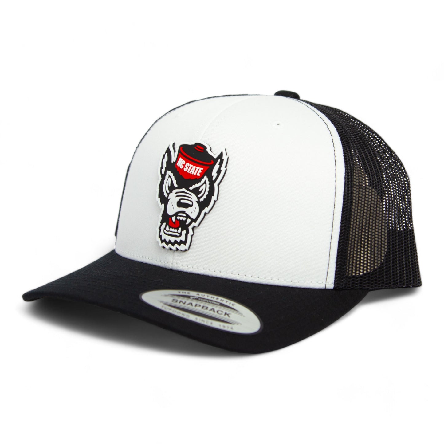 NC State Wolfpack 2024 Men's College World Series 3D YP Snapback Trucker Hat- White/ Black