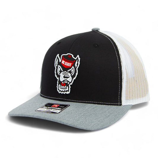 NC State Wolfpack 2024 Men's College World Series 3D Snapback Trucker Hat- Black/ White/ Grey