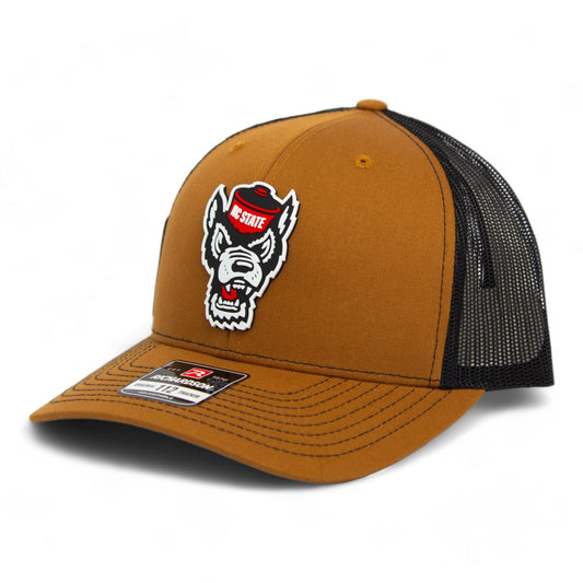 NC State Wolfpack 3D Snapback Trucker Hat- Carmel/ Black