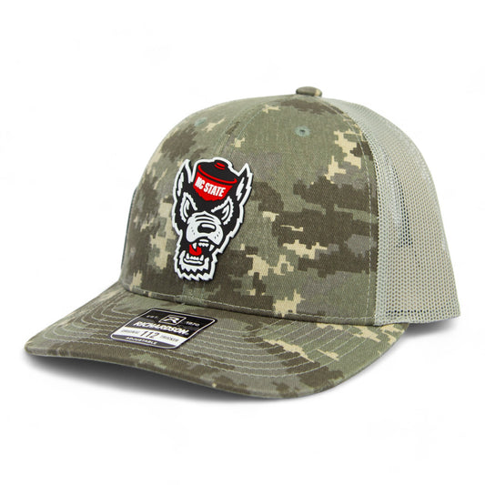 NC State Wolfpack 2024 Men's College World Series 3D Snapback Trucker Hat- Military Digital Camo