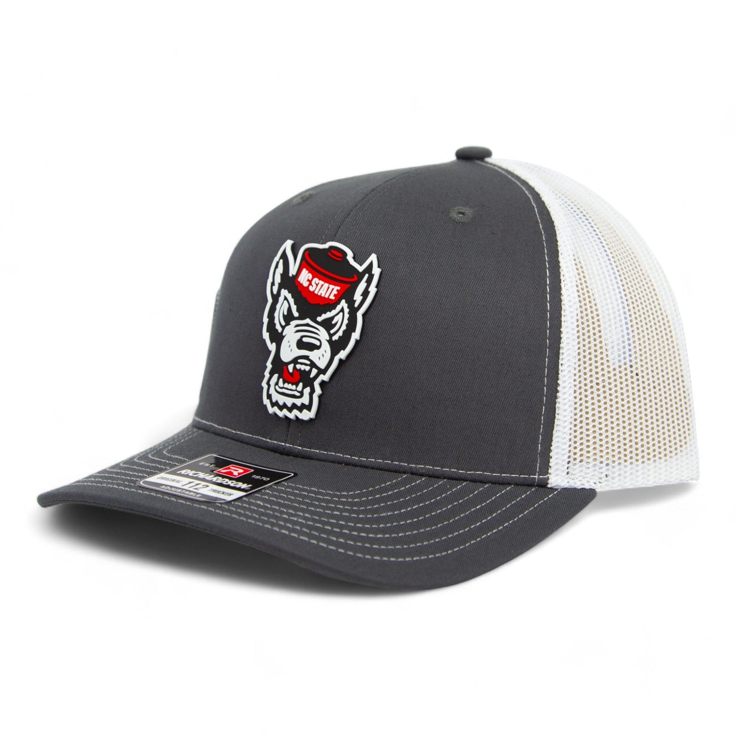 NC State Wolfpack 3D Snapback Trucker Hat- Charcoal/ White