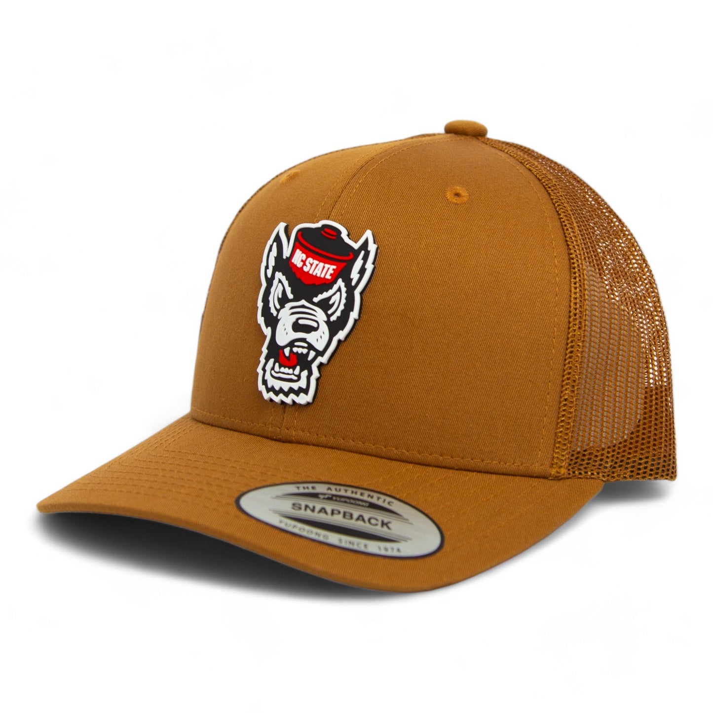 NC State Wolfpack 3D YP Snapback Trucker Hat- Carmel