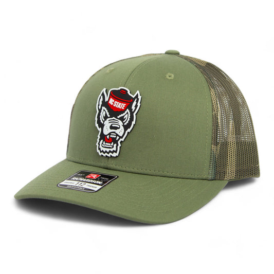 NC State Wolfpack 2024 Men's College World Series 3D Snapback Trucker Hat- Loden/ Green Camo