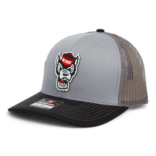 NC State Wolfpack 2024 Men's College World Series 3D Snapback Trucker Hat- Grey/ Charcoal/ Black