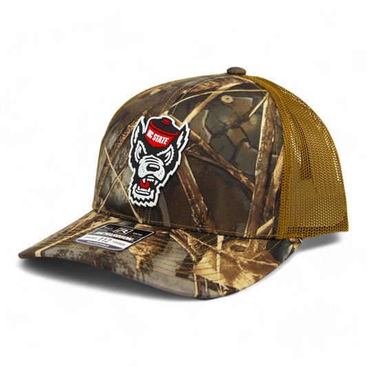 NC State Wolfpack 3D Snapback Trucker Hat- Realtree Max 7/ Buck