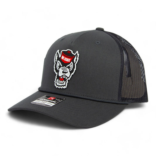 NC State Wolfpack 2024 Men's College World Series 3D Snapback Trucker Rope Hat- Charcoal