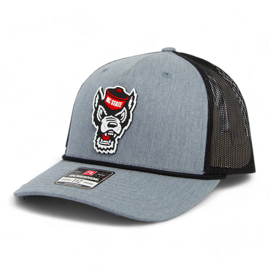 NC State Wolfpack 2024 Men's College World Series 3D Snapback Trucker Rope Hat- Heather Grey/ Black