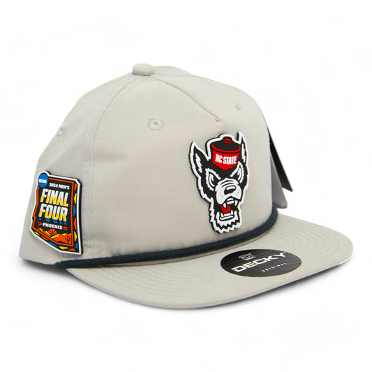 NC State Wolfpack 2024 Final Four 3D Classic Rope Hat- Grey/ Charcoal